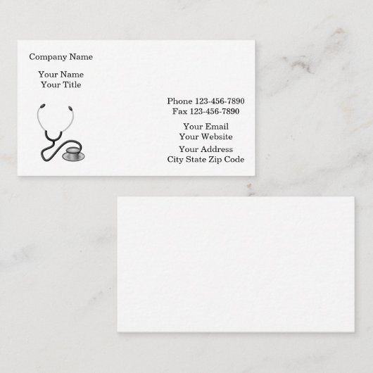 klassiek medisch visitekaartje (Voorkant / Achterkant)