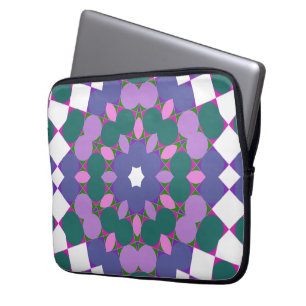 Klassiek meerkleurig patroon laptop sleeve
