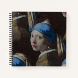 Klassiek meisje met een parel oorbel, gehaakte rep notitieboek