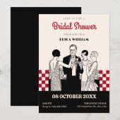 Klassiek  meisjes vrijgezellenfeest kaart (Voorkant / Achterkant)