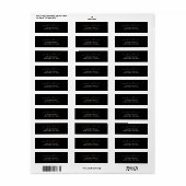 Klassiek Meisjesachtig Elegant Minimalistisch Zwar Etiket (Full Sheet)