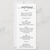 Klassiek menu - Het Menu van de Weddenschap of het Kaart (Voorkant)