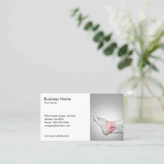 Klassiek met foto van de ankle Doctor in de vrouw Visitekaartje (Staand voorkant)