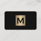 Klassiek metalen label met monogram (Voorkant)