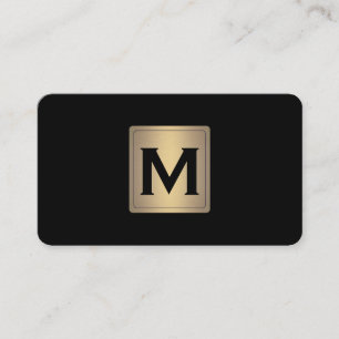 Klassiek metalen label met monogram