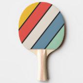 Klassiek Midnight Bold Gestreepte Tafeltennisbatje (Achterkant)