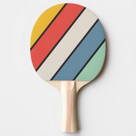 Klassiek Midnight Bold Gestreepte Tafeltennisbatje