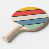 Klassiek Midnight Bold Gestreepte Tafeltennisbatje (Voorkant Gekanteld)