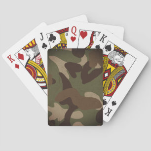 Klassiek militair camouflagepatroon pokerkaarten