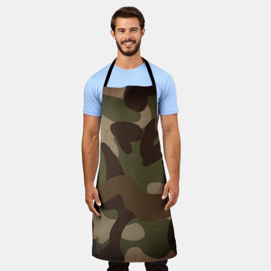 Klassiek militair camouflagepatroon schort (Gedragen)