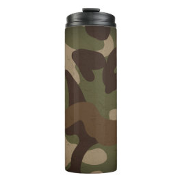 Klassiek militair camouflagepatroon thermosbeker