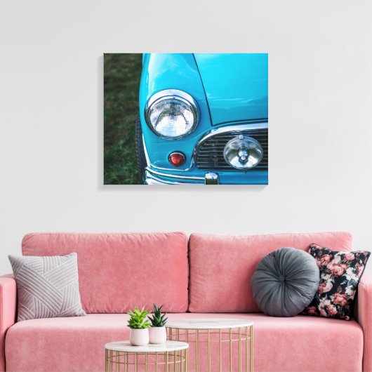 Klassiek Mini Austin Canvas Afdruk (Insitu (Woonkamer))