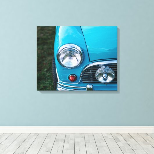Klassiek Mini Austin Canvas Afdruk (Insitu (Houten vloer))
