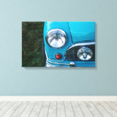 Klassiek Mini Austin Canvas Afdruk (Insitu (Houten vloer))