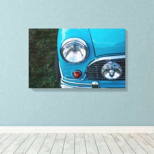 Klassiek Mini Austin Canvas Afdruk (Insitu (Houten vloer))