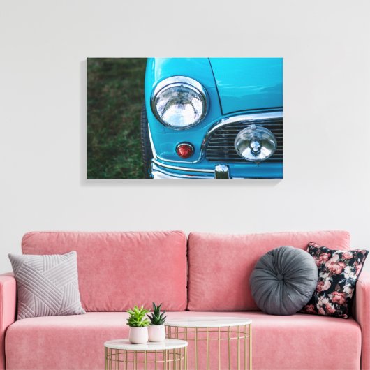 Klassiek Mini Austin Canvas Afdruk (Insitu (Woonkamer))