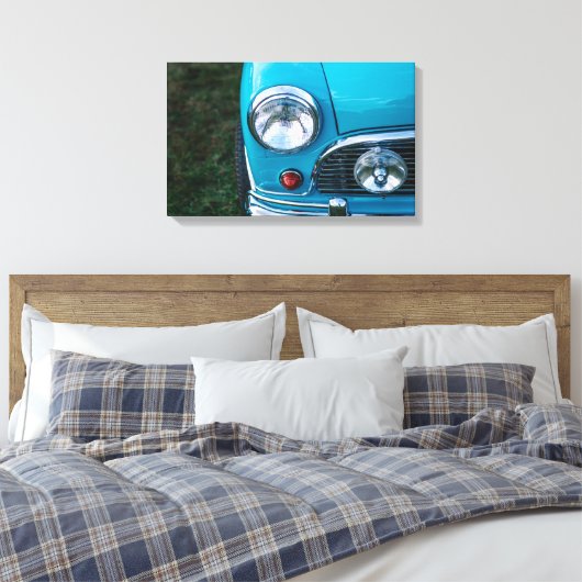 Klassiek Mini Austin Canvas Afdruk (Insitu (Slaapkamer))
