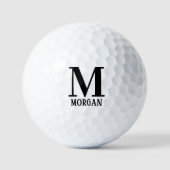 Klassiek Minimaal Initiaal Monogram Golfballen (Voorkant)
