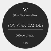 Klassiek Minimaal Monogram Kaars Productlabel