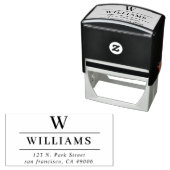 Klassiek minimaal monogram retouradres  zelfinktende stempel (In situ)