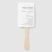 Klassiek minimalistisch aangepast huwelijkspapierp handwaaier (Voorkant)