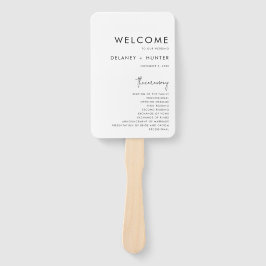 Klassiek minimalistisch aangepast huwelijkspapierp handwaaier