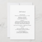 Klassiek minimalistisch alles in één bruiloft uitn kaart (Achterkant)