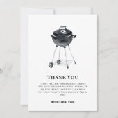 Klassiek minimalistisch BBQ Grill Baby shower Bedankkaart (Voorkant)