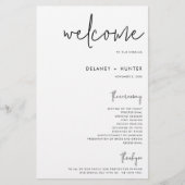 Klassiek minimalistisch bewerkbaar bruiloft papier flyer (Voorkant)