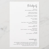 Klassiek minimalistisch bewerkbaar bruiloft papier flyer (Achterkant)