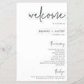 Klassiek minimalistisch bewerkbaar bruiloft papier flyer (Voorkant)