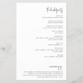 Klassiek minimalistisch bewerkbaar bruiloft papier flyer (Achterkant)