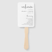 Klassiek Minimalistisch Bewerkbaar Huwelijkspapier Handwaaier (Voorkant)