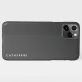 Klassiek minimalistisch donkergrijs iPhone hoesje (Achterkant horizontaal)