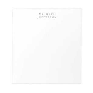 Klassiek Minimalistisch Elegante Naam Zwart Wit Notitieblok