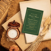 Klassiek minimalistisch groen Vrijgezellenfeest Folie Uitnodiging