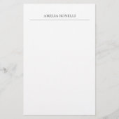 Klassiek Minimalistisch Professioneel Eenvoudig Briefpapier (Voorkant)