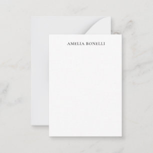 Klassiek Minimalistisch Professioneel Eenvoudig Notitiekaartje