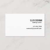 Klassiek minimalistisch rendy Visitekaartje voor a (Achterkant)