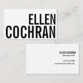 Klassiek minimalistisch rendy Visitekaartje voor a (Voorkant / Achterkant)