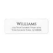 Klassiek minimalistisch retouradres etiket (Voorkant)
