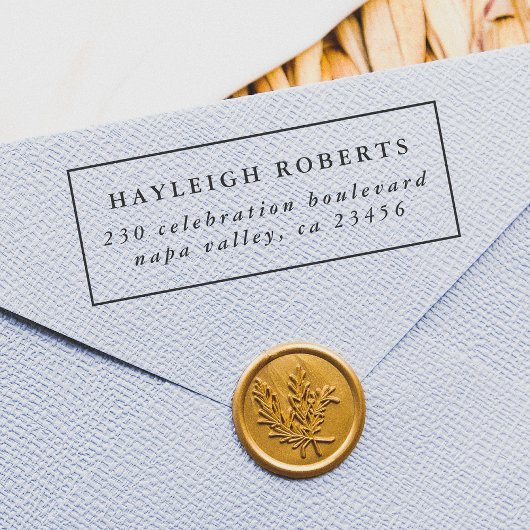 Klassiek minimalistisch retouradres zelfinktende stempel