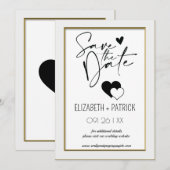 Klassiek minimalistisch, save the date kaart (Voorkant / Achterkant)