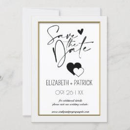 Klassiek minimalistisch, save the date kaart