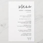 Klassiek minimalistisch script Zwart & Witboek men Flyer (Voorkant)