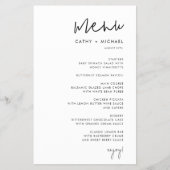 Klassiek minimalistisch script Zwart & Witboek men Flyer (Voorkant)