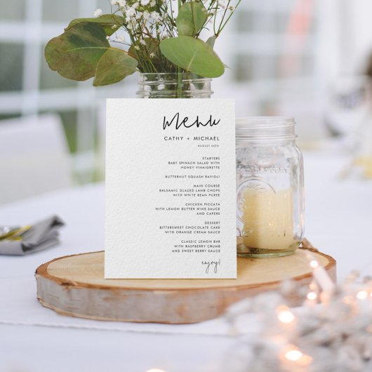 Klassiek minimalistisch script Zwart & Witboek men Flyer