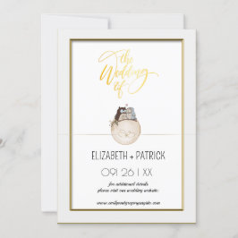 Klassiek minimalistisch, uilen in love save the da kaart