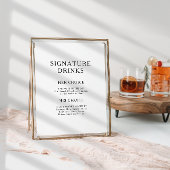 Klassiek minimalistisch uithangbord voor signature poster