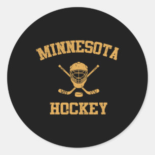 Klassiek Minnesota Hockey Ronde Sticker